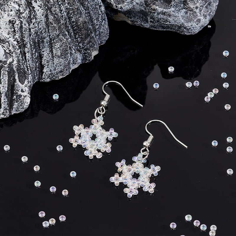 PH PandaHall PandaHall Elite 11/0 Glass Seed Beads Transparent AB Colours Diameter 2mm About 6000Pcs in a Box for DIY Craft - Image 5